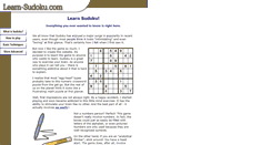 Desktop Screenshot of learn-sudoku.com